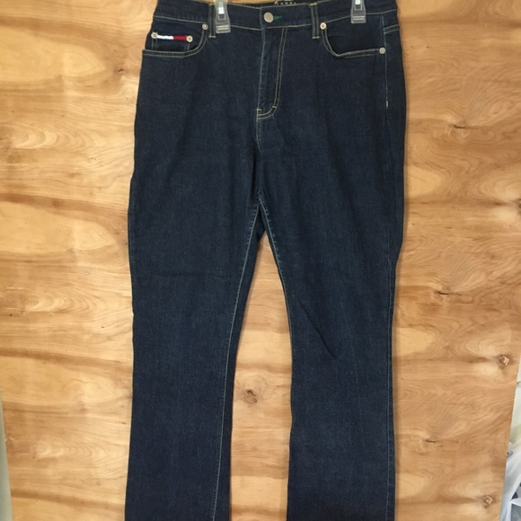 Tommy Hilfiger Womens dark blue jeans sz 13 High - Picture 1 of 7